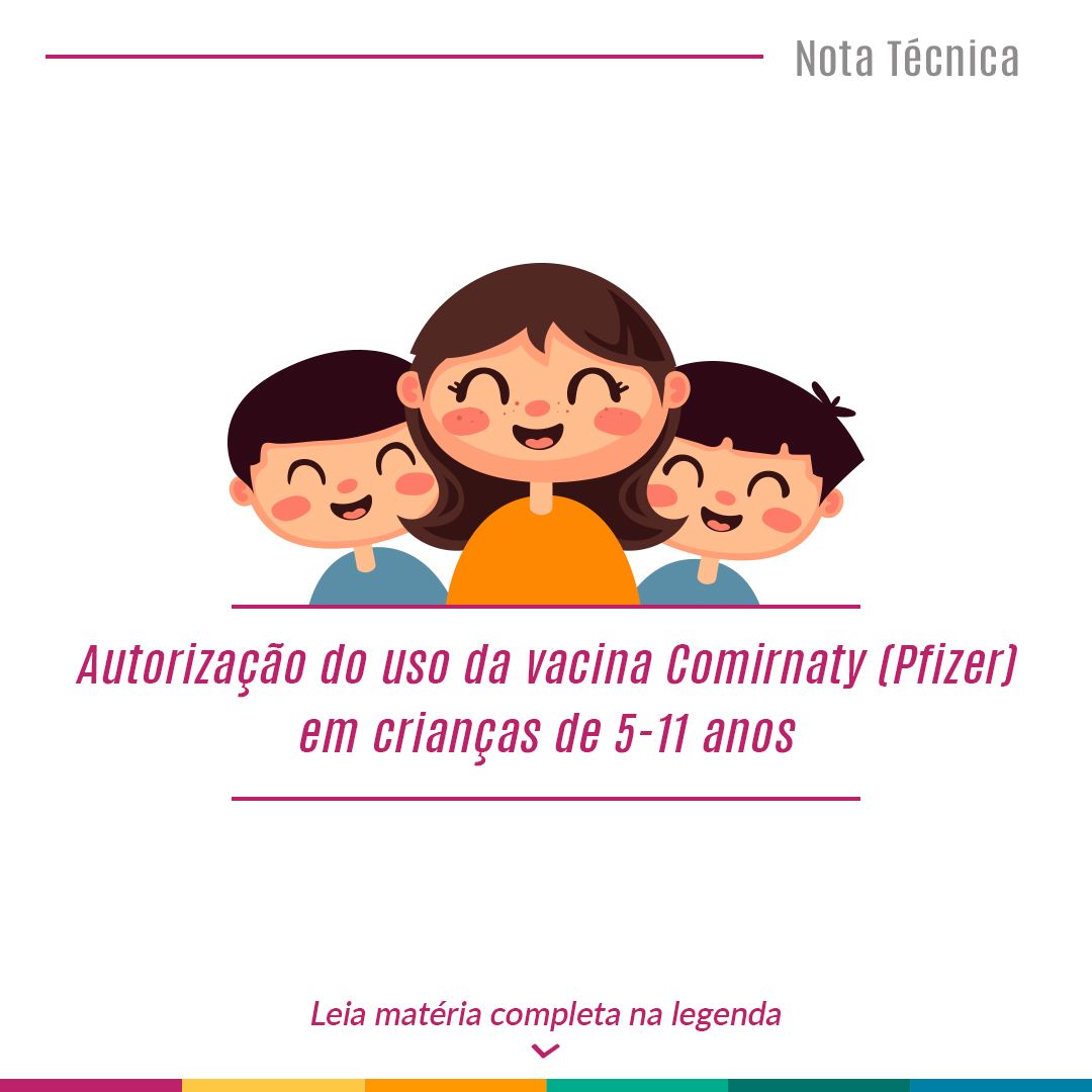 Ícone do tratamento de Autorização do uso da vacina Comirnaty (Pfizer) em crianças de 5-11 anos